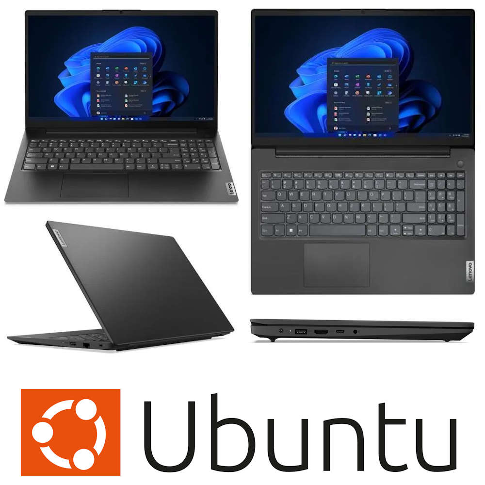 Lenovo V15 G4 AMN AMD Athlon Silver 7120U 8GB RAM 256GB SSD Notebook mit Linux Ubuntu 24 LTS