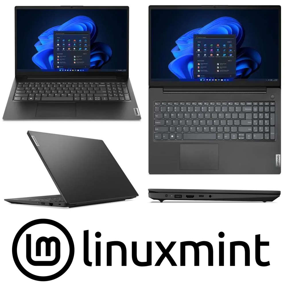 Lenovo V15 G4 AMN AMD Ryzen 3 7320U 16GB RAM 512GB SSD Notebook mit Linux Mint 22 "Wilma"